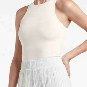 Body Contour Cropped High Neck Tank
